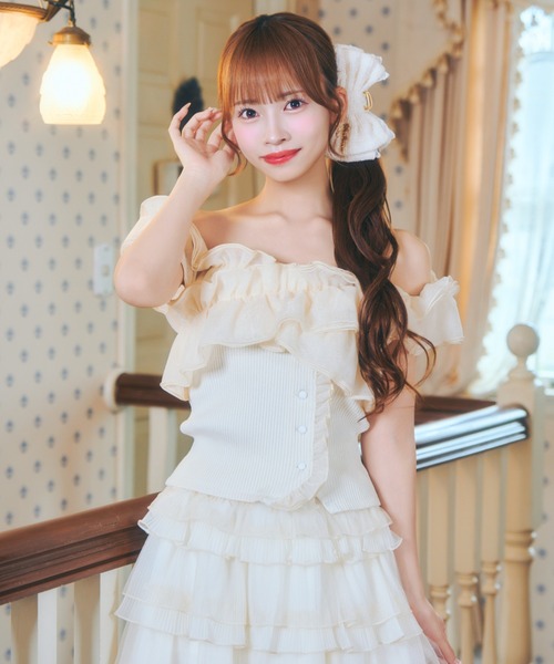 Re♡Amour♡リアムール♡ストロベリーフリルセットアップ♡ホワイト