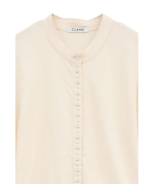 CLANE（クラネ）の「BUTTON DETAIL CUT TOPS（Tシャツ/カットソー・レディース・アイボリー/ネイビー・2/1）」の18枚目の写真