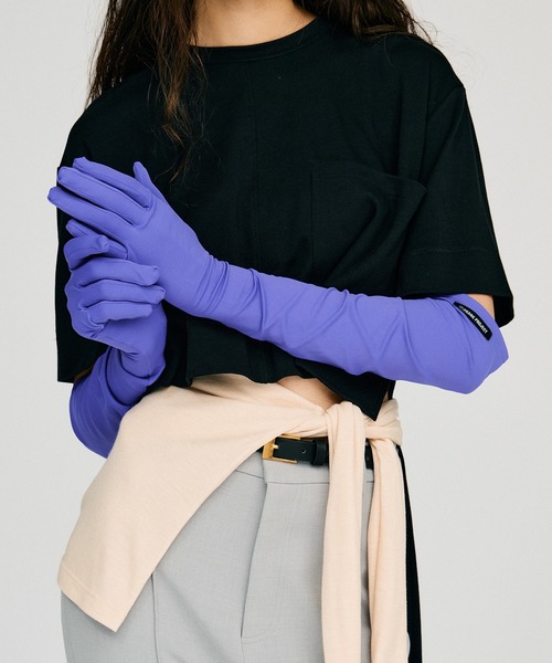 PRANK PROJECT(プランクプロジェクト)の「【2026Autumn Pre-Order】スキューバロンググローブ / Scuba Long Gloves(アームカバー・レディース・ホワイト/パープル/ブラック・FREE)」の3枚目の写真