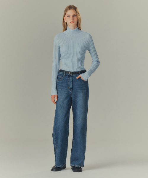 MIND BRIDGE WOMEN（マインドブリッジウーマン）の「[W][COUTURE]リブタートルネックニット - 2カラー（ニット/セーター・レディース・ブラック/スカイブルー・66/55）」の3枚目の写真