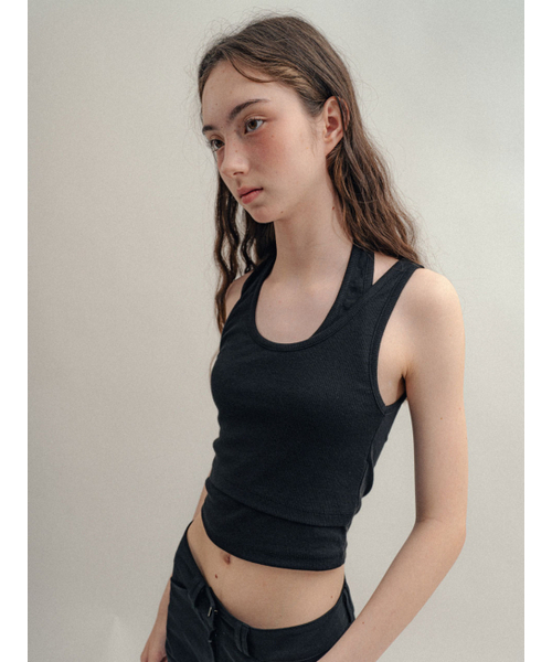 VISUS(ヴィスシュ)の「Layerd Halter Top_Black(Tシャツ/カットソー・レディース・その他・FREE)」の6枚目の写真