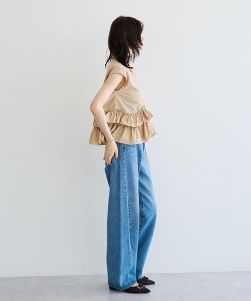 YECCA VECCA(イェッカヴェッカ)の「ビジュー釦ラッフルブラウス(シャツ/ブラウス・レディース・ブラック/テラコッタ/ベージュ・FREE)」の21枚目の写真