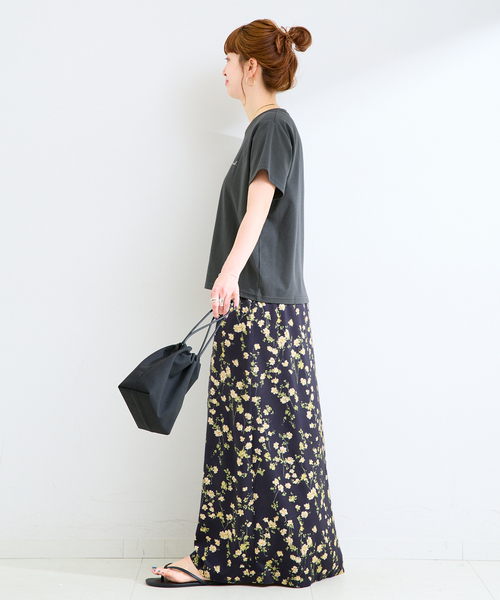 B.C STOCK（ベーセーストック）の「《追加5》ウォッシャブル / 接触冷感 / スムースワンポイントロゴTEE（Tシャツ/カットソー・レディース・ブラウン/ホワイト/ブラック系その他・FREE）」の11枚目の写真