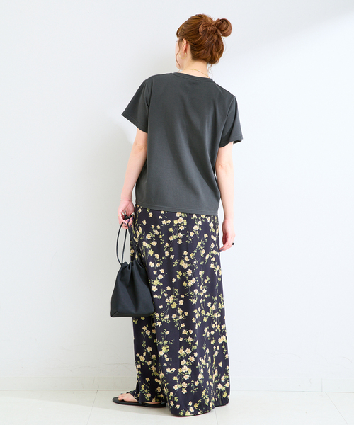 B.C STOCK（ベーセーストック）の「《追加5》ウォッシャブル / 接触冷感 / スムースワンポイントロゴTEE（Tシャツ/カットソー・レディース・ブラウン/ホワイト/ブラック系その他・FREE）」の12枚目の写真