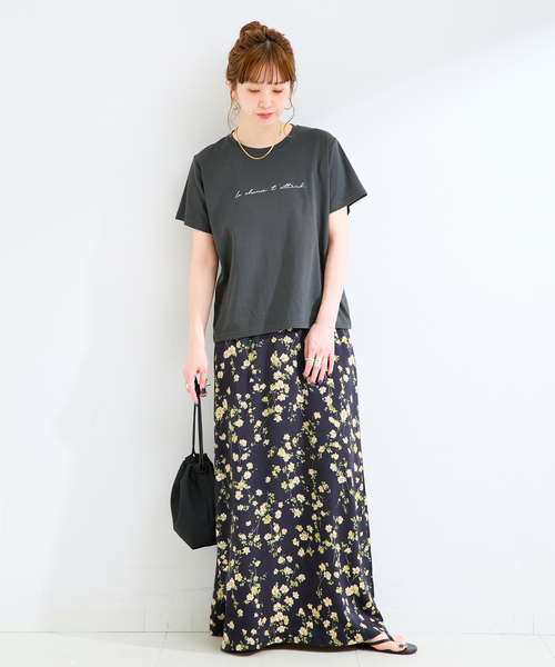 B.C STOCK（ベーセーストック）の「《追加5》ウォッシャブル / 接触冷感 / スムースワンポイントロゴTEE（Tシャツ/カットソー・レディース・ブラウン/ホワイト/ブラック系その他・FREE）」の18枚目の写真