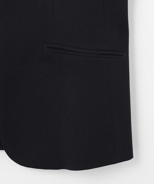 J.PRESS Ladies(J.プレス レディス)の「【定番人気・セットアップ対応】T/R アルガンシルク ノーカラー ジャケット(ノーカラージャケット・レディース・ネイビー系1/ダークブラウン系・XS/S)」の13枚目の写真