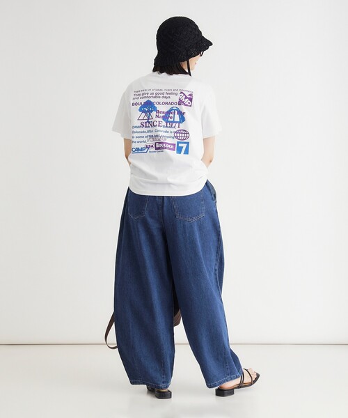 HONEYSUCKLE ROSE(ハニーサックルローズ)の「CAMP7(キャンプ7)プリントTシャツ(Tシャツ/カットソー・レディース・チャコールグレー/オフホワイト・04/05)」の7枚目の写真