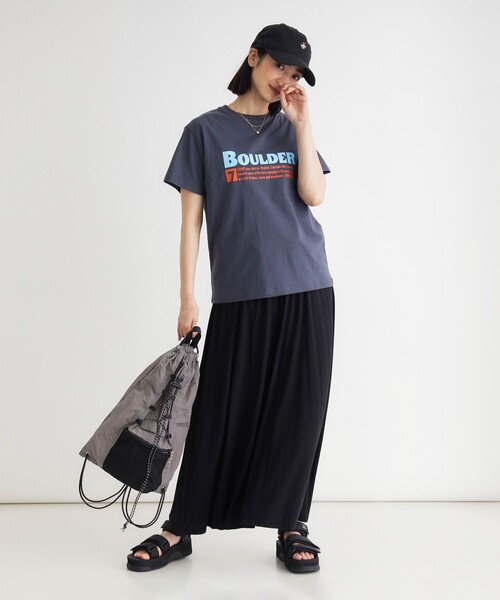 HONEYSUCKLE ROSE(ハニーサックルローズ)の「CAMP7(キャンプ7)プリントTシャツ(Tシャツ/カットソー・レディース・チャコールグレー/オフホワイト・04/05)」の11枚目の写真