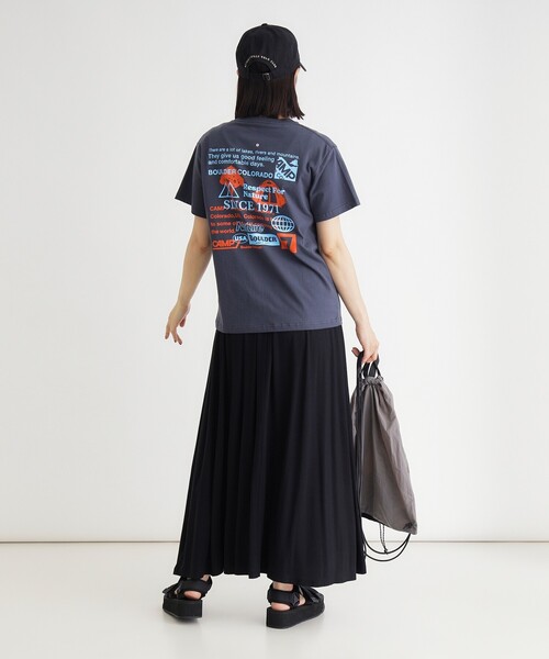 HONEYSUCKLE ROSE(ハニーサックルローズ)の「CAMP7(キャンプ7)プリントTシャツ(Tシャツ/カットソー・レディース・チャコールグレー/オフホワイト・04/05)」の12枚目の写真
