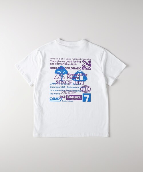 HONEYSUCKLE ROSE(ハニーサックルローズ)の「CAMP7(キャンプ7)プリントTシャツ(Tシャツ/カットソー・レディース・チャコールグレー/オフホワイト・04/05)」の14枚目の写真