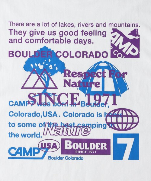 HONEYSUCKLE ROSE(ハニーサックルローズ)の「CAMP7(キャンプ7)プリントTシャツ(Tシャツ/カットソー・レディース・チャコールグレー/オフホワイト・04/05)」の16枚目の写真