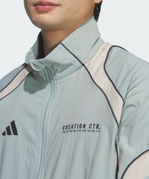adidas(アディダス)の「BRAND LOVE ルーズフィット ライト ウーブン ジャケット / アディダス adidas(ジャージ・メンズ・グリーン・X-LARGE/XX-LARGE/SMALL/MEDIUM/LARGE/3XL/X-SMALL)」の5枚目の写真