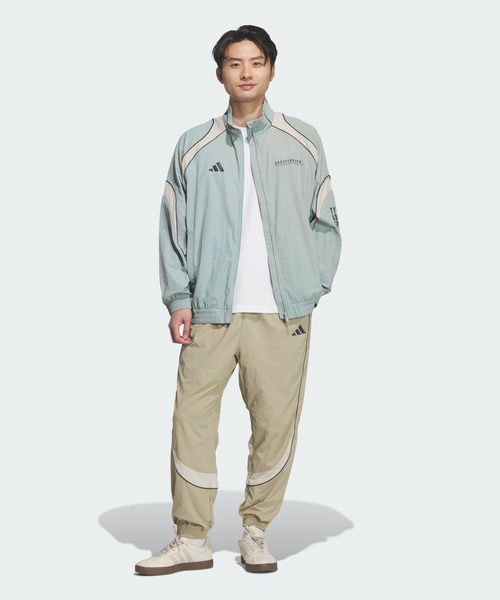 adidas(アディダス)の「BRAND LOVE ルーズフィット ライト ウーブン ジャケット / アディダス adidas(ジャージ・メンズ・グリーン・X-LARGE/XX-LARGE/SMALL/MEDIUM/LARGE/3XL/X-SMALL)」の3枚目の写真