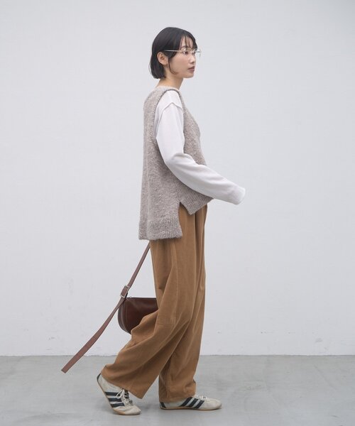 CIAOPANIC TYPY(チャオパニックティピー)の「∴深Uメランジスパンコールラメニットベスト(ベスト・レディース・ベージュ/ブラウン/グレー・ONE SIZE)」の21枚目の写真
