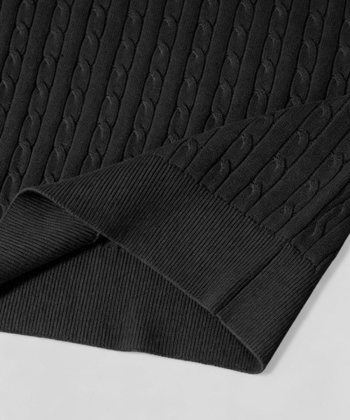 NOWLE(ノウル)の「【NOWLE】ケーブル編み ポロニット 半袖 ポロシャツ / リラックス サマーニット トップス(ポロシャツ・メンズ・ブラック/グレー・X-LARGE/LARGE/MEDIUM)」の20枚目の写真