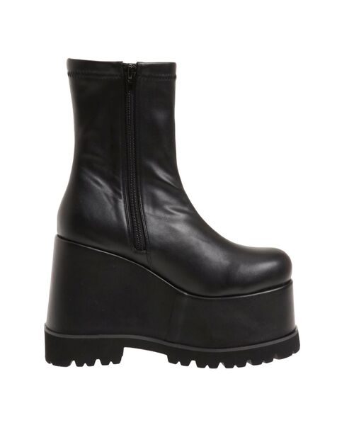 EVRIS(エヴリス)の「フェイクレザープラットフォームブーツ(ブーツ・レディース・ブラック/ブラウン・LARGE/MEDIUM/SMALL)」の4枚目の写真