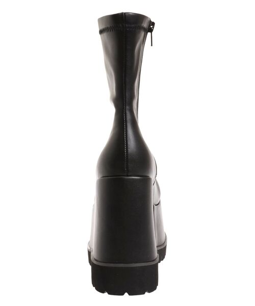 EVRIS(エヴリス)の「フェイクレザープラットフォームブーツ(ブーツ・レディース・ブラック/ブラウン・LARGE/MEDIUM/SMALL)」の5枚目の写真