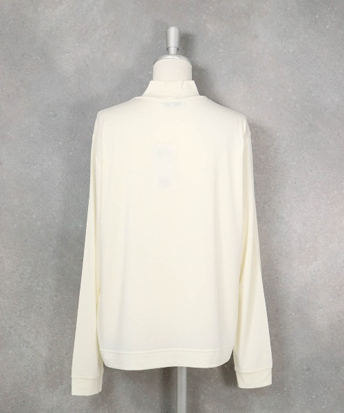 STUDIO PICONE(スタジオピッコーネ)の「フロントボーダー発熱プルオーバー(Tシャツ/カットソー・レディース・ブラック/ブラウン/ホワイト・M/L/LL)」の9枚目の写真