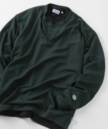 DISCUS（ディスカス）の「【71】【DISCUS ディスカス】無地 ワッフル ヘンリーネック  ロングスリーブ Tシャツ サーマル ロンT インナー ユニセックス レディース メンズ（Tシャツ/カットソー）」