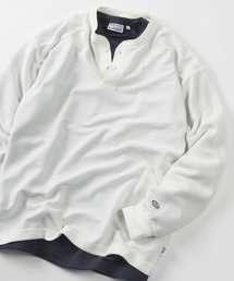 DISCUS（ディスカス）の「【71】【DISCUS/ディスカス】無地 ワッフル ヘンリーネック  ロングスリーブ Tシャツ/サーマル/ロンT/インナー/ユニセックス/レディース/メンズ（Tシャツ/カットソー）」