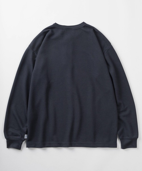 DISCUS（ディスカス）の「【71】【DISCUS/ディスカス】無地 ワッフル ヘンリーネック  ロングスリーブ Tシャツ/サーマル/ロンT/インナー/ユニセックス/レディース/メンズ（Tシャツ/カットソー・メンズ・グリーン/アイボリー/ネイビー/ブラック・M/L/XL）」の12枚目の写真