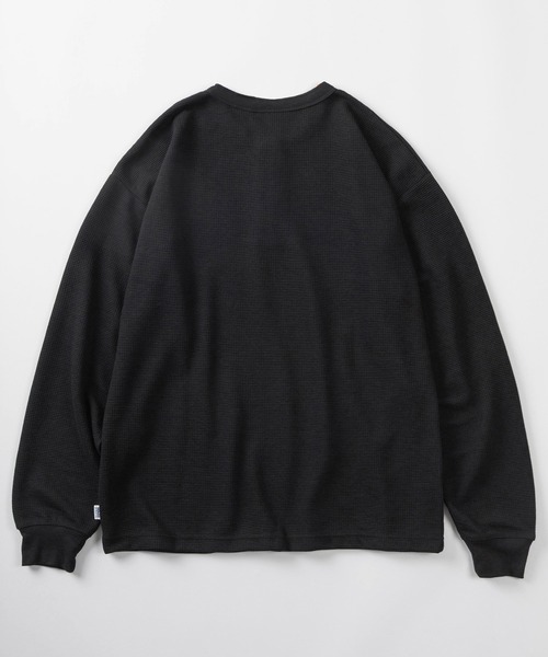 DISCUS（ディスカス）の「【71】【DISCUS/ディスカス】無地 ワッフル ヘンリーネック  ロングスリーブ Tシャツ/サーマル/ロンT/インナー/ユニセックス/レディース/メンズ（Tシャツ/カットソー・メンズ・グリーン/アイボリー/ネイビー/ブラック・M/L/XL）」の8枚目の写真