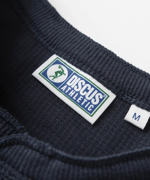 DISCUS（ディスカス）の「【71】【DISCUS/ディスカス】無地 ワッフル ヘンリーネック  ロングスリーブ Tシャツ/サーマル/ロンT/インナー/ユニセックス/レディース/メンズ（Tシャツ/カットソー・メンズ・グリーン/アイボリー/ネイビー/ブラック・M/L/XL）」の14枚目の写真