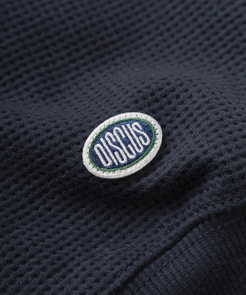DISCUS（ディスカス）の「【71】【DISCUS/ディスカス】無地 ワッフル ヘンリーネック  ロングスリーブ Tシャツ/サーマル/ロンT/インナー/ユニセックス/レディース/メンズ（Tシャツ/カットソー・メンズ・グリーン/アイボリー/ネイビー/ブラック・M/L/XL）」の17枚目の写真
