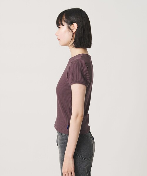 NICE WEATHER(ナイスウェザー)の「<NICE WEATHER>ヘルシーギャザースリーブトップス(Tシャツ/カットソー・レディース・ネイビー/ワイン・FREE)」の7枚目の写真