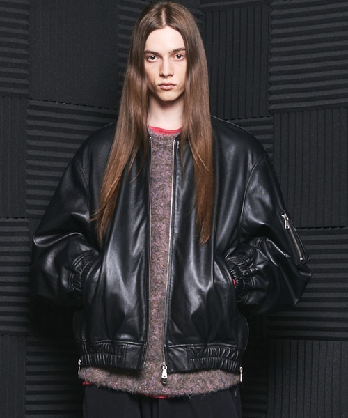 UNISEX》Sheep Leather Prime-Over MA-1/シープレザープライムオーバー