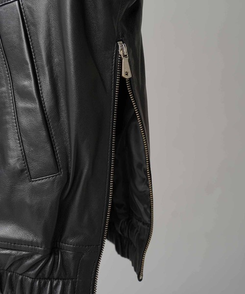 MAISON SPECIAL(メゾンスペシャル)の「《UNISEX》Sheep Leather Prime-Over MA-1/シープレザープライムオーバーMA-1【MAISON SPECIAL/メゾンスペシャル】(MA-1・メンズ・ブラック/ダークブラック・0/1/2)」の18枚目の写真