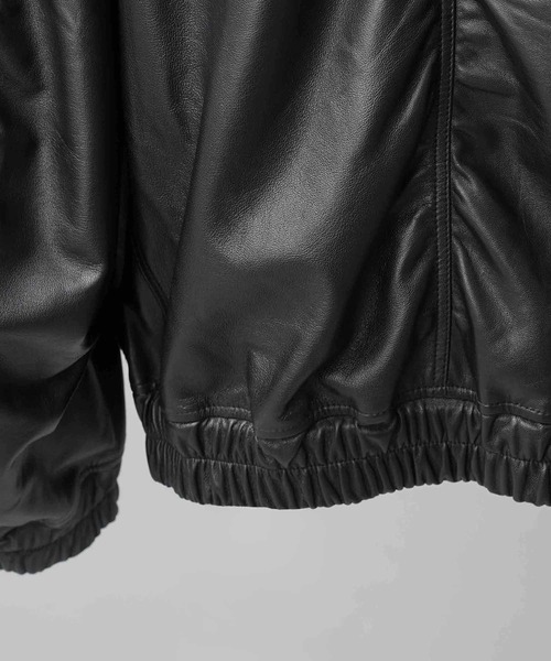 MAISON SPECIAL(メゾンスペシャル)の「《UNISEX》Sheep Leather Prime-Over MA-1/シープレザープライムオーバーMA-1【MAISON SPECIAL/メゾンスペシャル】(MA-1・メンズ・ブラック/ダークブラック・0/1/2)」の20枚目の写真