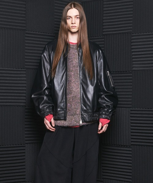 MAISON SPECIAL(メゾンスペシャル)の「《UNISEX》Sheep Leather Prime-Over MA-1/シープレザープライムオーバーMA-1【MAISON SPECIAL/メゾンスペシャル】(MA-1・メンズ・ブラック/ダークブラック・0/1/2)」の5枚目の写真