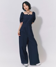 REDYAZEL | バイカラーステッチサイドカットアウトオールインワン(つなぎ/オールインワン)