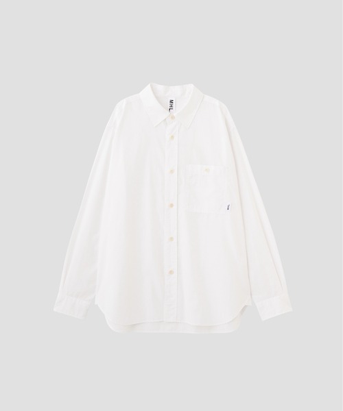 PIECE DYED COTTON POPLIN（シャツ/ブラウス）｜MHL.（エムエイチエル