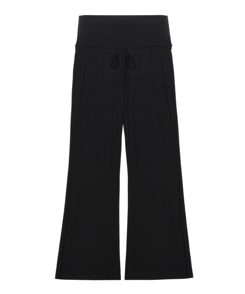 NICK&NICOLE(ニックアンドニコール)の「FOLD WIDE PANTS_BLACK(スウェットパンツ・レディース・その他・FREE)」の1枚目の写真