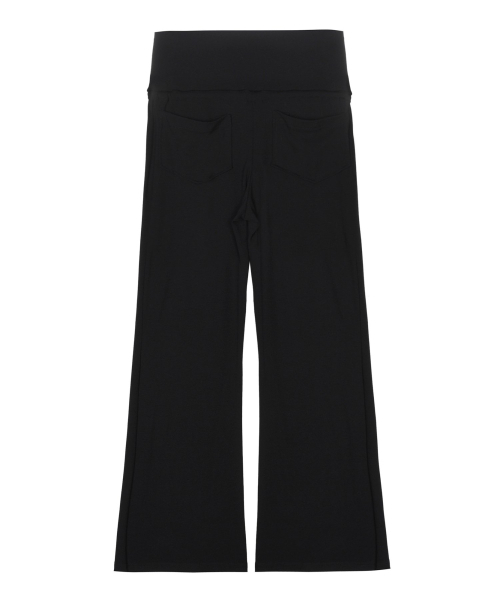 NICK&NICOLE(ニックアンドニコール)の「FOLD WIDE PANTS_BLACK(スウェットパンツ・レディース・その他・FREE)」の2枚目の写真