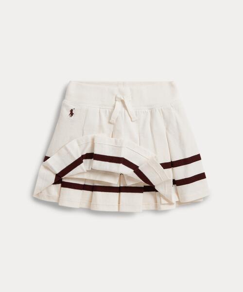 POLO RALPH LAUREN CHILDRENSWEAR(ポロ ラルフ ローレン チルドレンズウェア)の「ストライプド プリーテッド ジャージー スコート(その他パンツ・キッズ・ホワイト・6/4/3)」の3枚目の写真