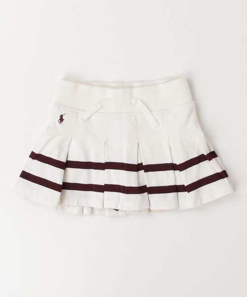 POLO RALPH LAUREN CHILDRENSWEAR(ポロ ラルフ ローレン チルドレンズウェア)の「ストライプド プリーテッド ジャージー スコート(その他パンツ・キッズ・ホワイト・6/4/3)」の4枚目の写真
