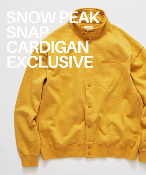 Snow Peak（スノーピーク）の「snow peak / スノーピーク 別注 スナップ カーディガン（カーディガン/ボレロ・メンズ・ブラック系その他/グリーン/イエロー系その他・MEDIUM/LARGE）」の3枚目の写真
