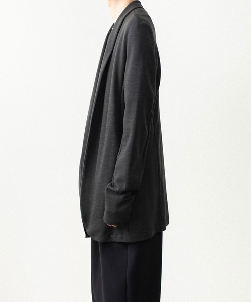 ATTACHMENT(アタッチメント)の「【LIMITED】W/NYスムース ストールジャケット / W/NY SMOOTH STALL JACKET(カーディガン/ボレロ・メンズ・ブラック/ダークグレー・4/2/3/1)」の6枚目の写真