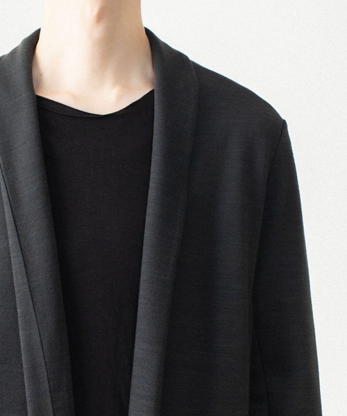 ATTACHMENT(アタッチメント)の「【LIMITED】W/NYスムース ストールジャケット / W/NY SMOOTH STALL JACKET(カーディガン/ボレロ・メンズ・ブラック/ダークグレー・4/2/3/1)」の9枚目の写真