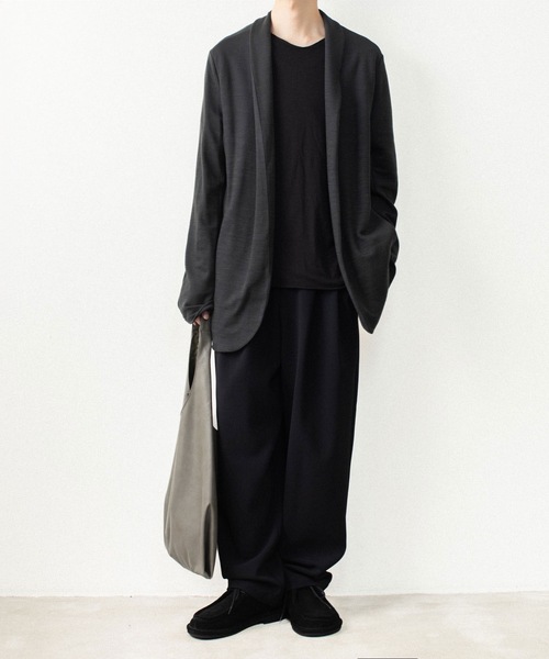 ATTACHMENT(アタッチメント)の「【LIMITED】W/NYスムース ストールジャケット / W/NY SMOOTH STALL JACKET(カーディガン/ボレロ・メンズ・ブラック/ダークグレー・4/2/3/1)」の12枚目の写真