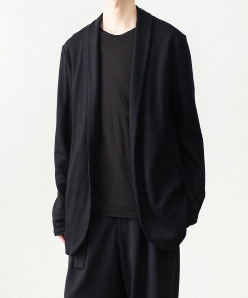 ATTACHMENT(アタッチメント)の「【LIMITED】W/NYスムース ストールジャケット / W/NY SMOOTH STALL JACKET(カーディガン/ボレロ・メンズ・ブラック/ダークグレー・4/2/3/1)」の14枚目の写真