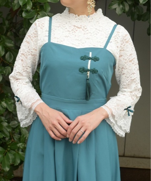 axes femme(アクシーズファム)の「袖デザイン総レース七分袖PO(Tシャツ/カットソー・レディース・ラベンダー/ホワイト/ブラック・FREE)」の7枚目の写真