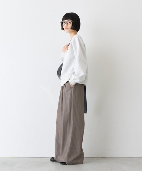 CIAOPANIC TYPY（チャオパニックティピー）の「∴【3サイズ展開/美シルエット】5タックワイドイージースラックス（スラックス・レディース・ブラック/グレー/ブラウン・LARGE/MEDIUM/SMALL）」の13枚目の写真