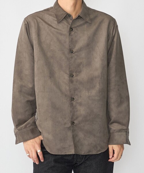 SHIPS(シップス)の「BENCH MARKING SHIRTS: ポリエステル フェイクスエード シャツ(シャツ/ブラウス・メンズ・キャメル/ブラック/チャコールグレー・SMALL/MEDIUM/LARGE)」の1枚目の写真