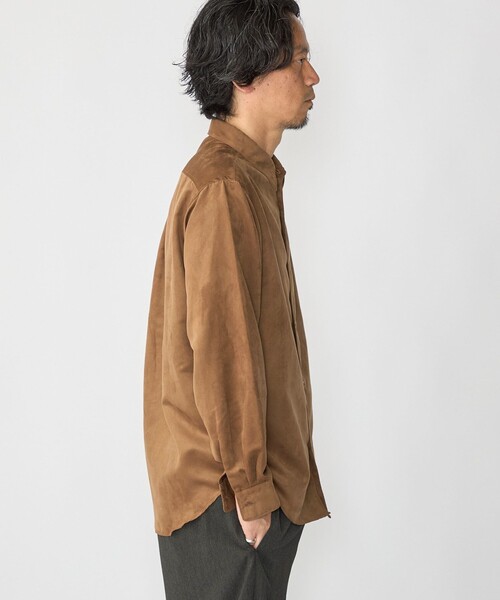 SHIPS(シップス)の「BENCH MARKING SHIRTS: ポリエステル フェイクスエード シャツ(シャツ/ブラウス・メンズ・キャメル/ブラック/チャコールグレー・SMALL/MEDIUM/LARGE)」の5枚目の写真