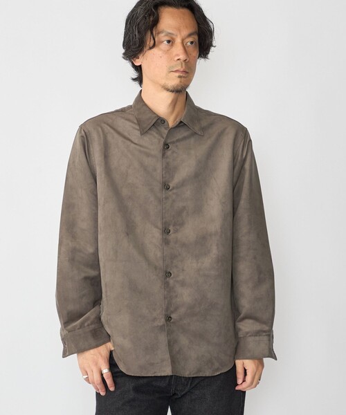 SHIPS(シップス)の「BENCH MARKING SHIRTS: ポリエステル フェイクスエード シャツ(シャツ/ブラウス・メンズ・キャメル/ブラック/チャコールグレー・SMALL/MEDIUM/LARGE)」の8枚目の写真