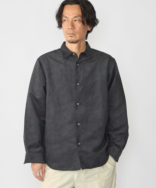 SHIPS(シップス)の「BENCH MARKING SHIRTS: ポリエステル フェイクスエード シャツ(シャツ/ブラウス・メンズ・キャメル/ブラック/チャコールグレー・SMALL/MEDIUM/LARGE)」の10枚目の写真